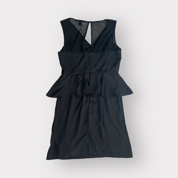 Forever 21 Black Mesh Sweetheart Peplum Dress - Picture 2 of 6